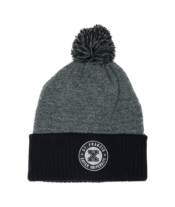 Folded Pom Toque With "Round X" Logo- Canadian Made