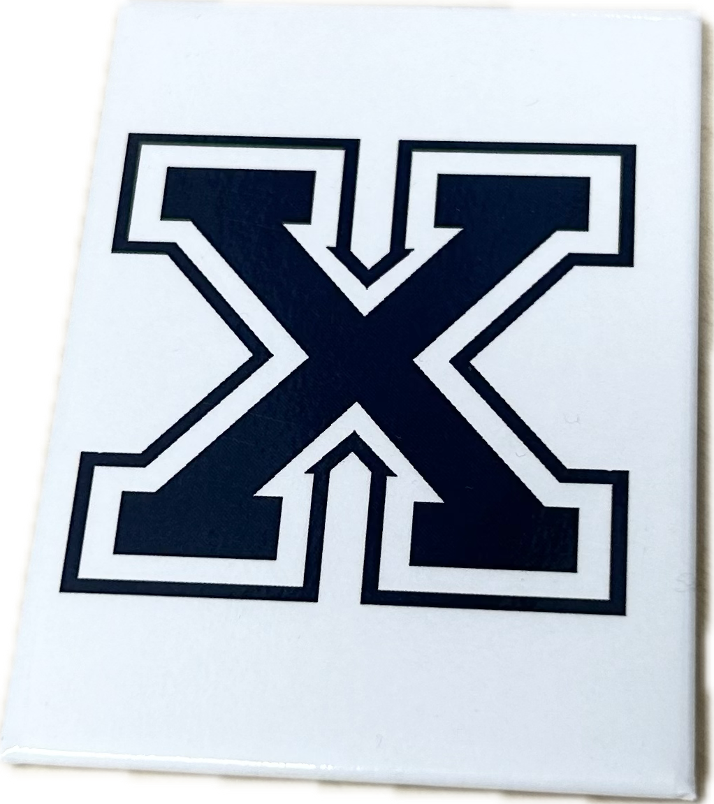 Magnet Navy X On White