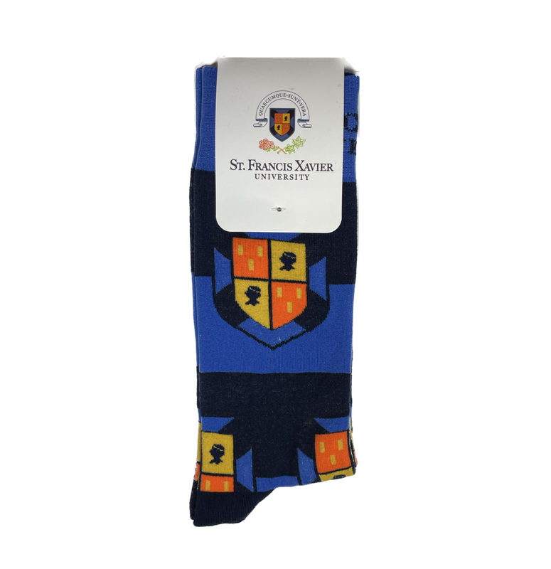 Socks Dress Crew Academic Shield's All Over Design