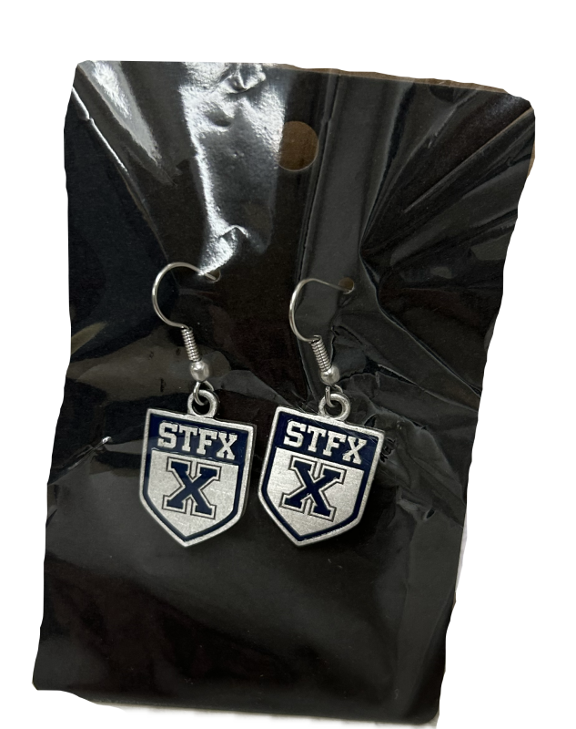 Earrings Athletic Shield Pewter