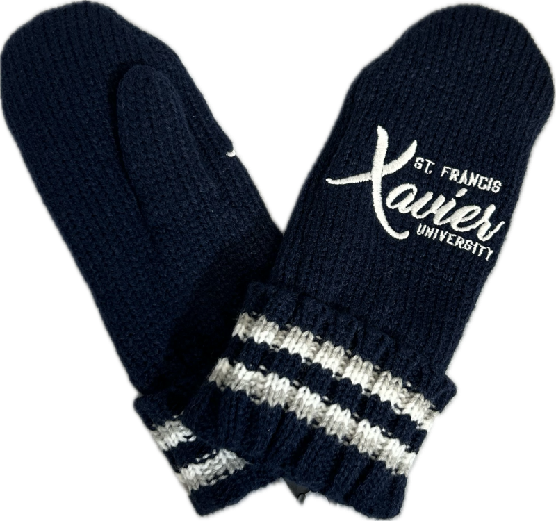 Stripe Mitten "St, Francis Xavier University"