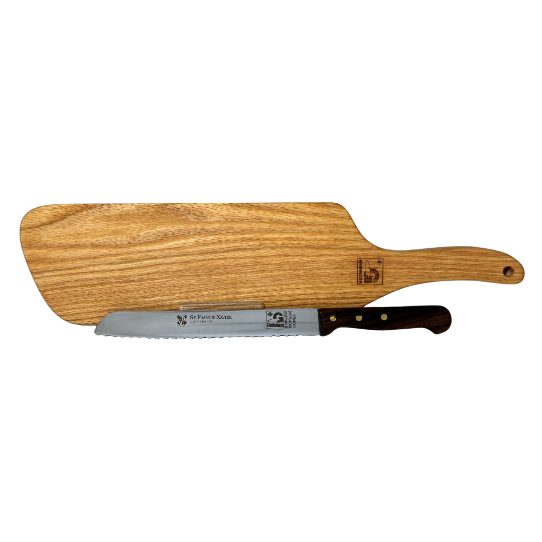 Knife And Oak Bread Board Set