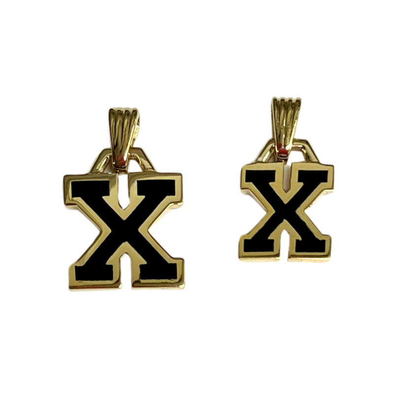 "X" Pendant With Enamel
