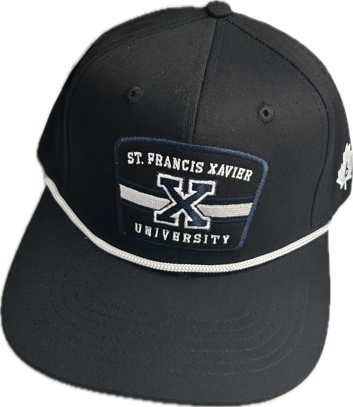 Navy Rope Hat Vintage "Xavier Front" Snap Back Closure