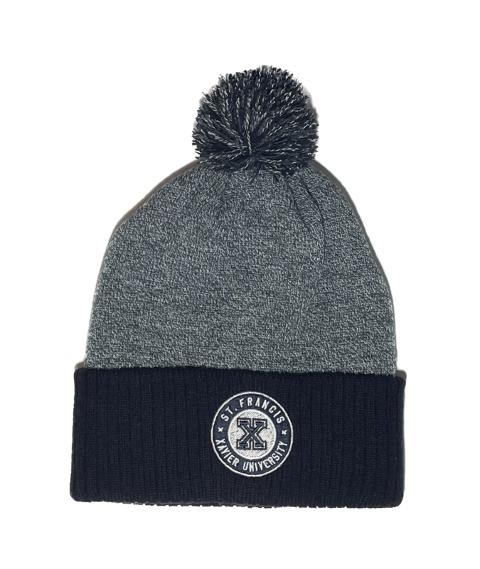 Folded Pom Toque With "Round X" Logo- Canadian Made