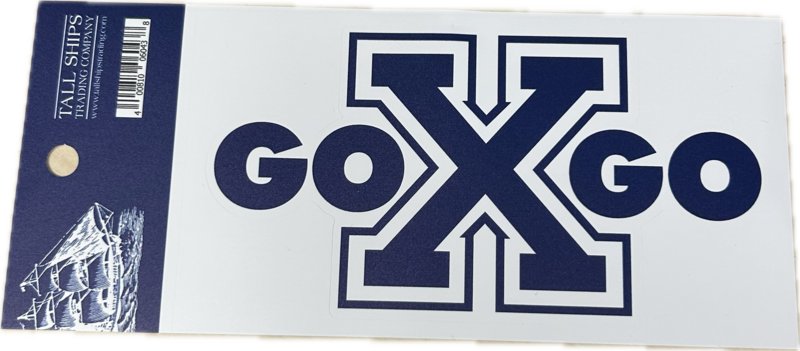 Bumper Large Decal- Go Xo Go- Size 3"X5.5"