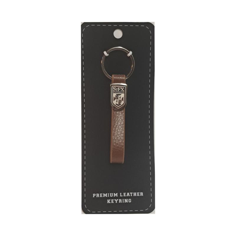 Leather Collegiate Keychain