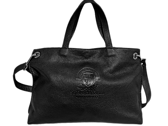 Roots Edie Tote Black Cervino Leather
