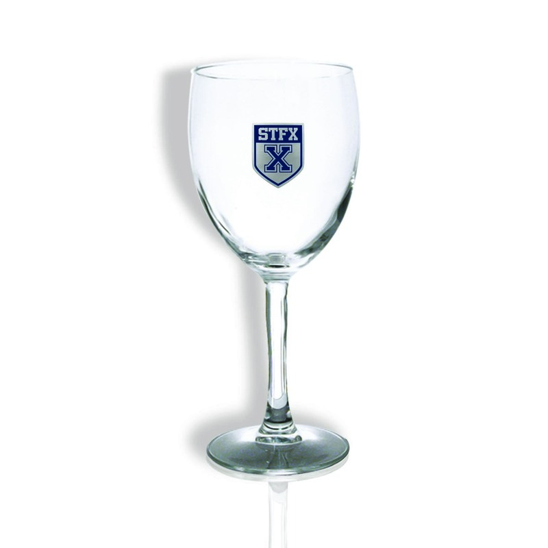 Pewter-Navy Atheltic Shield  Wine Glass