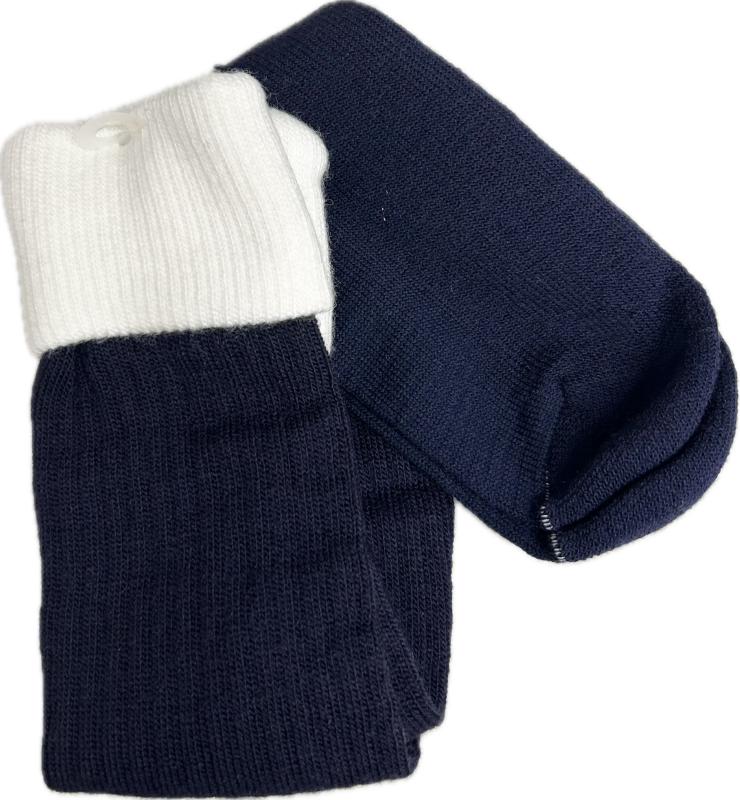 Rugby Turndowns Socks Nvy/Wht No Logo
