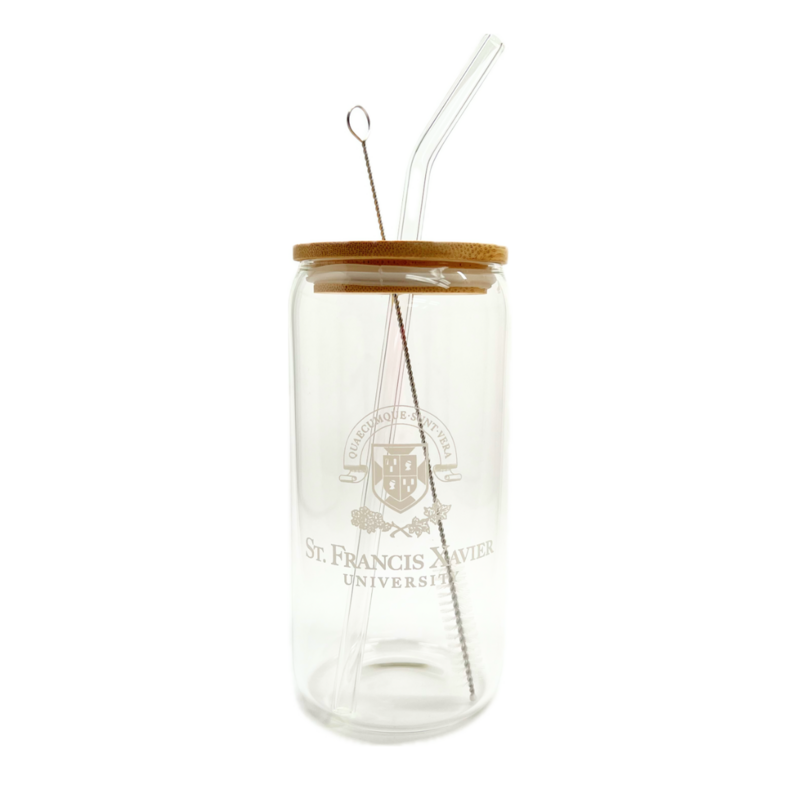 Asobu Glass Tumbler -Bamboo Lid-Glass Straw