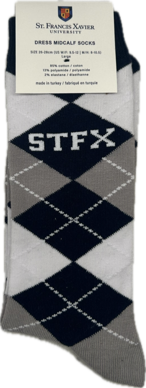 Dress Midcalf-Argyle StFx Sock  (19-22Cm)