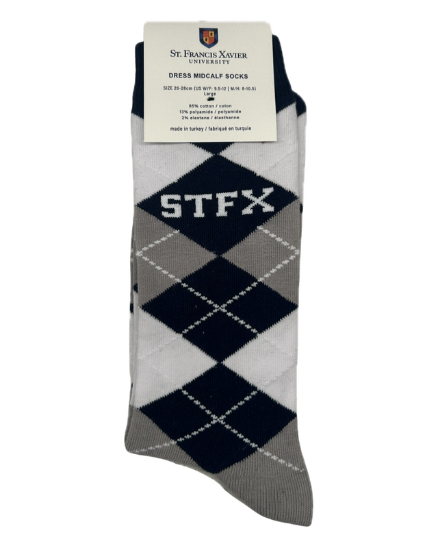 Dress Midcalf-Argyle StFx Sock  (19-22Cm)