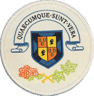 Nurse Badge (Woven Badges Wht And Colour Crest)