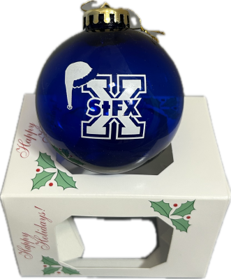 Xmas Bulb Translucent Blue/Wht W/Athletic X Logo And Santa Hat