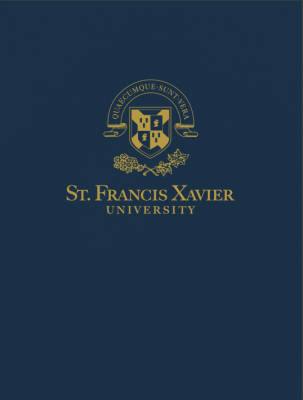2 Pocket Folder- Navy With Gold Crest