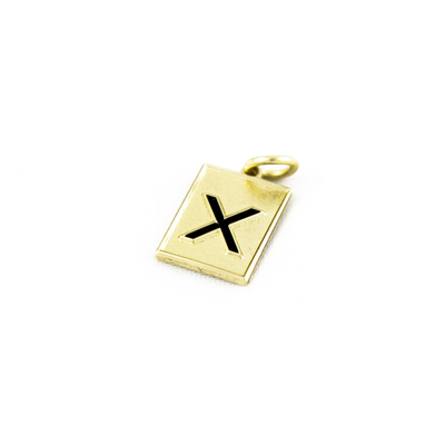 Plated X Charm Pendant