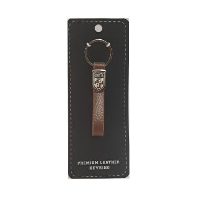 Leather Collegiate Keychain